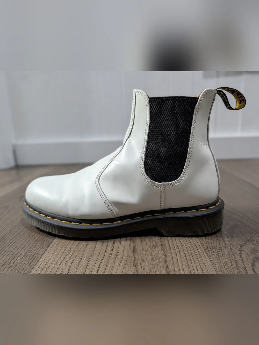 Dr. Martens Yellow Stitch Smooth Leather Chelsea Boots